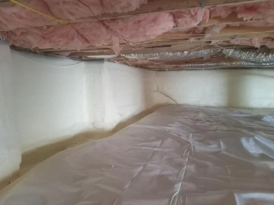 Crawl space encapsulation with closed-cell spray foam for Attic Insulation in Osceola